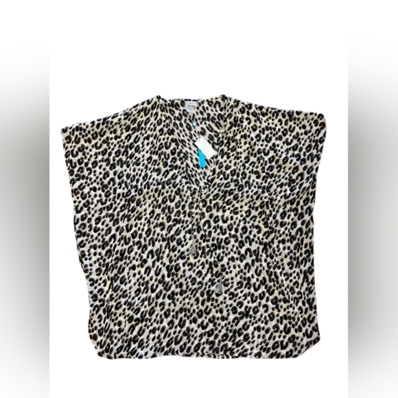 Bleu Rod Beattie NWT Caftan Cover Up Animal Print Size Small - Picture 6 of 8